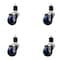 Service Caster 3'' Solid Poly Wheel Swivel 1-7/8'' Expanding Stem Caster Set, 4PK SCC-EX20S314-SPUS-178-4 - alternate 1
